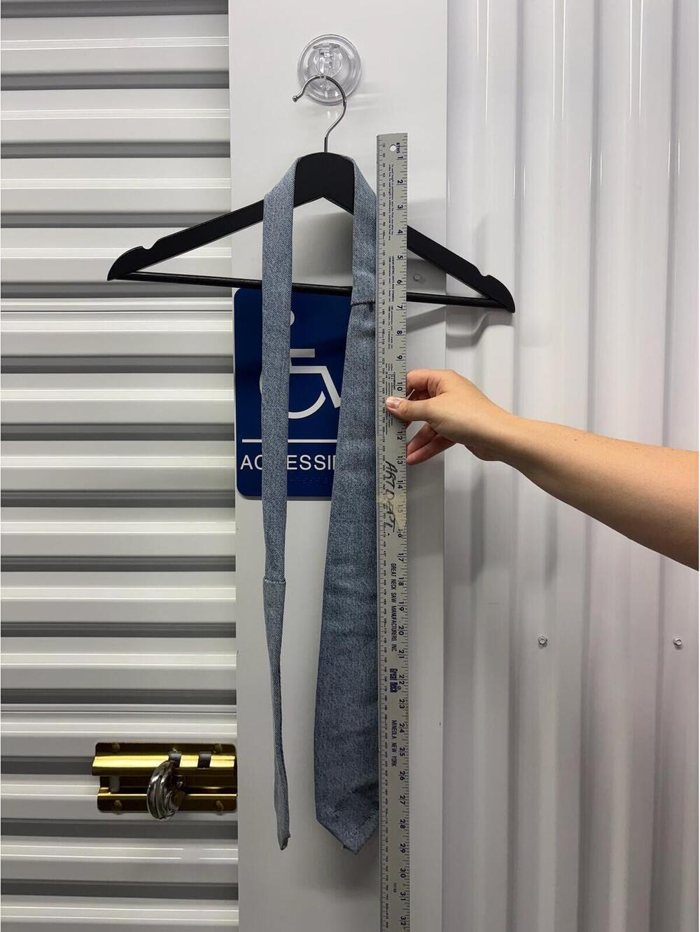 Handmade Recycled Denim Necktie Light Wash Denim Tie